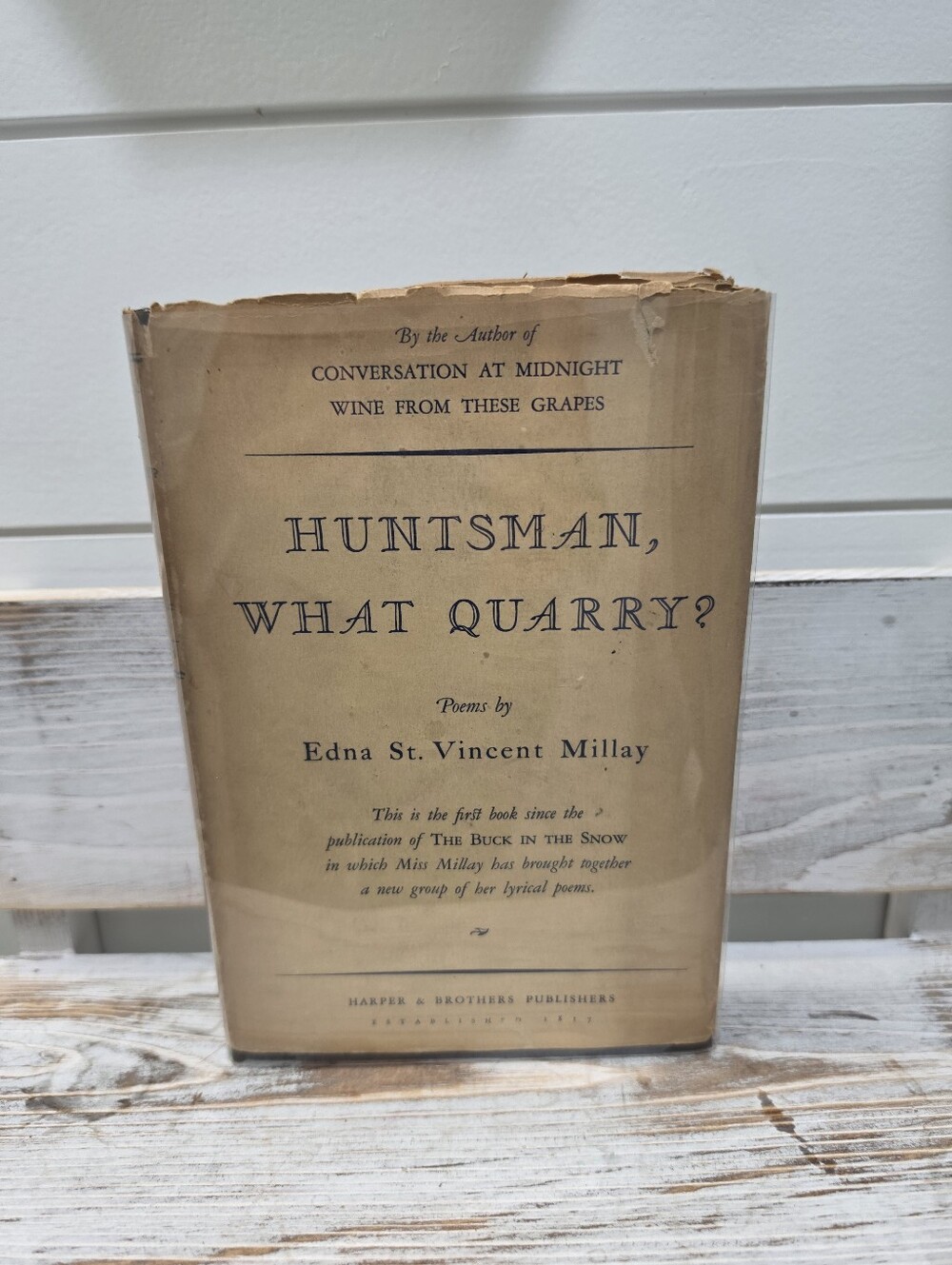 1939 1st Edition Huntsman, What Quarry?" by Edna St. Vincent